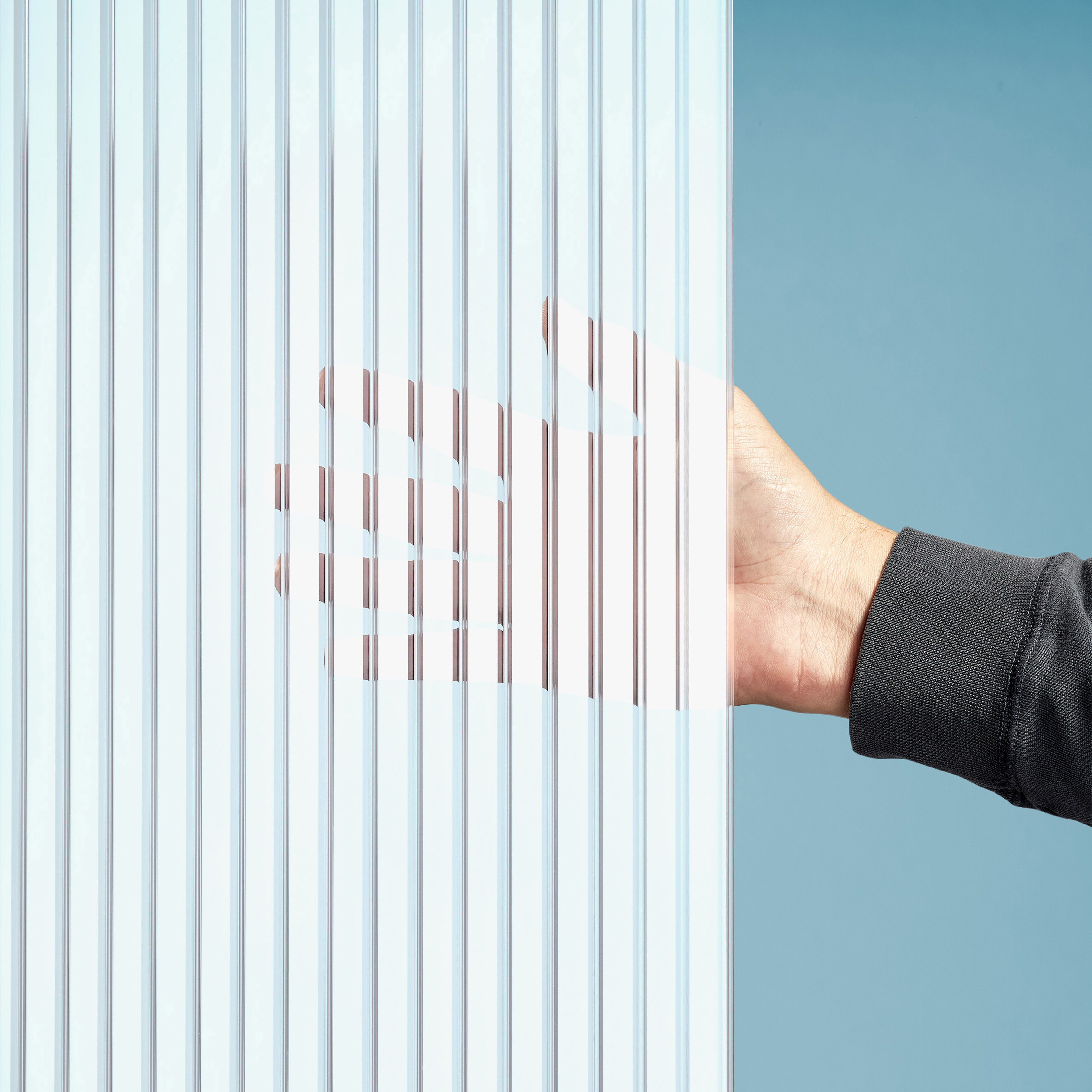 Polycarbonat Stegplatten 16 mm weiß gestreift Polycarbonat Stegplatten 16 mm weiß gestreift