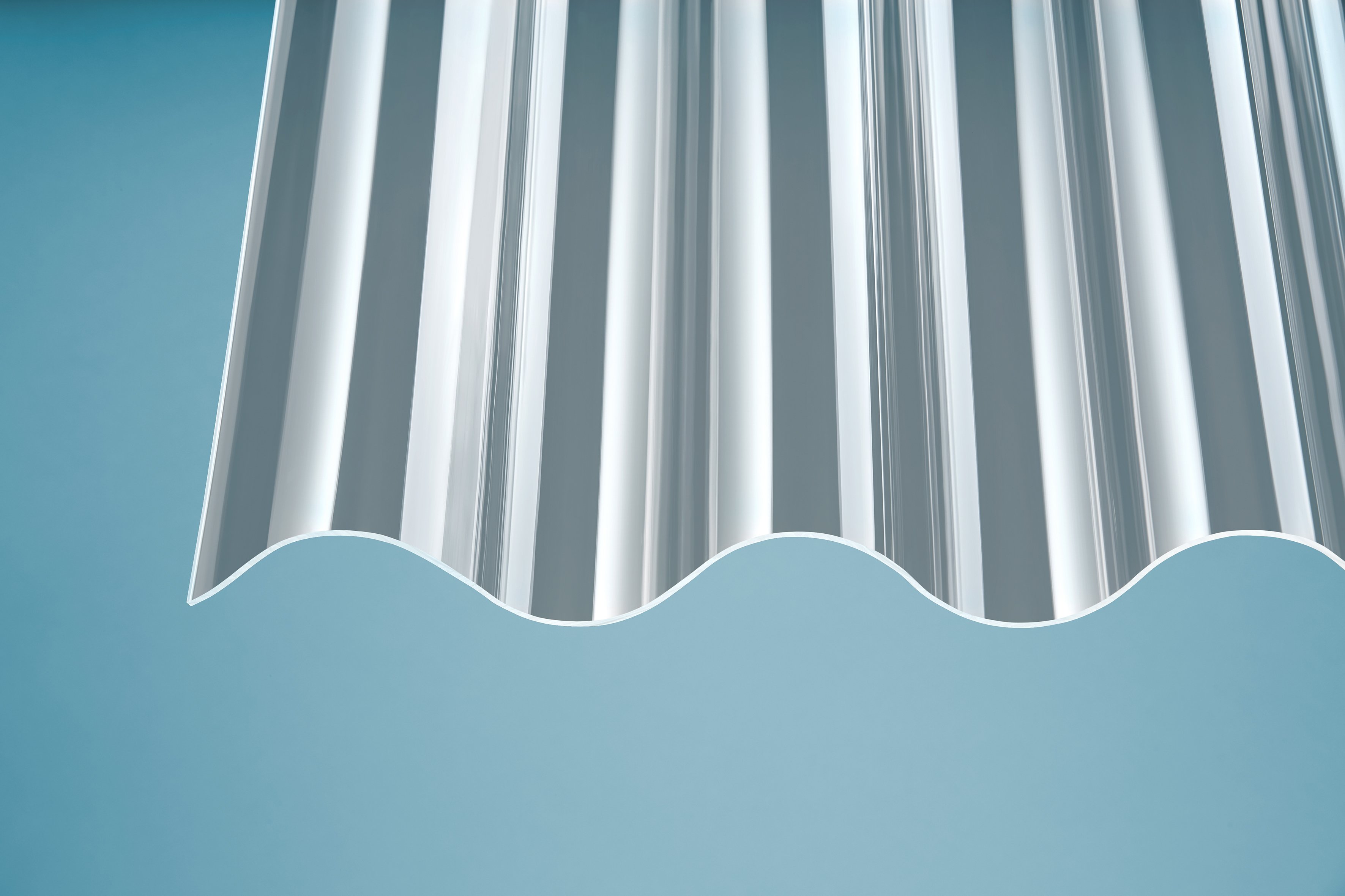 Acryl Wellplatten P8 Sinus 130/30 klar 3 mm