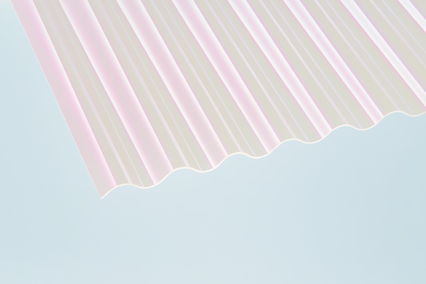 Acryl Wellplatten Sinus Sunstop weiß opal - 3 mm Acryl Wellplatten Sinus Sunstop weiß opal - 3 mm