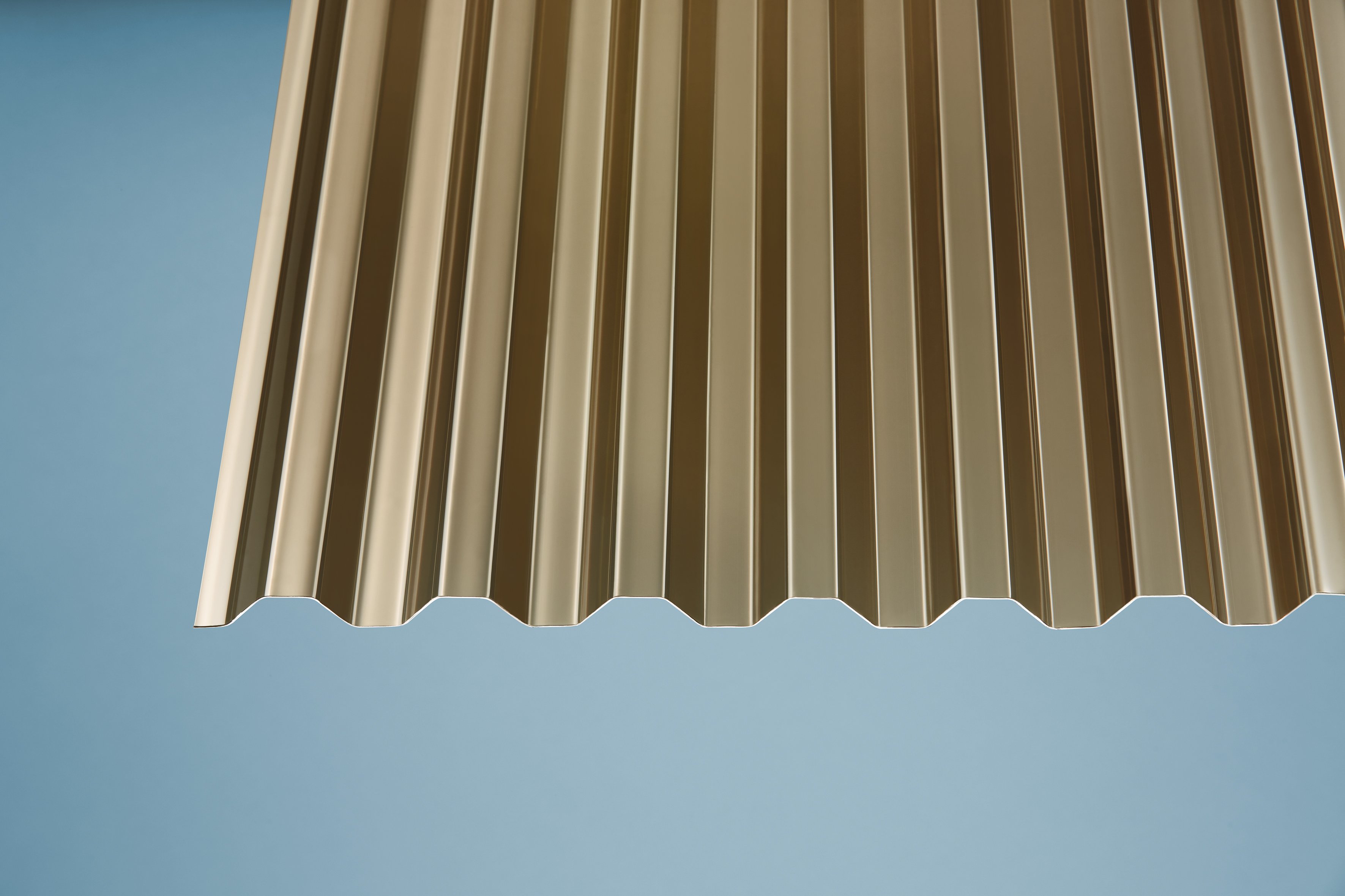 PVC Wellplatten 1,1 mm bronce Trapez 70/18 PVC Wellplatten 1,1 mm bronce Trapez 70/18