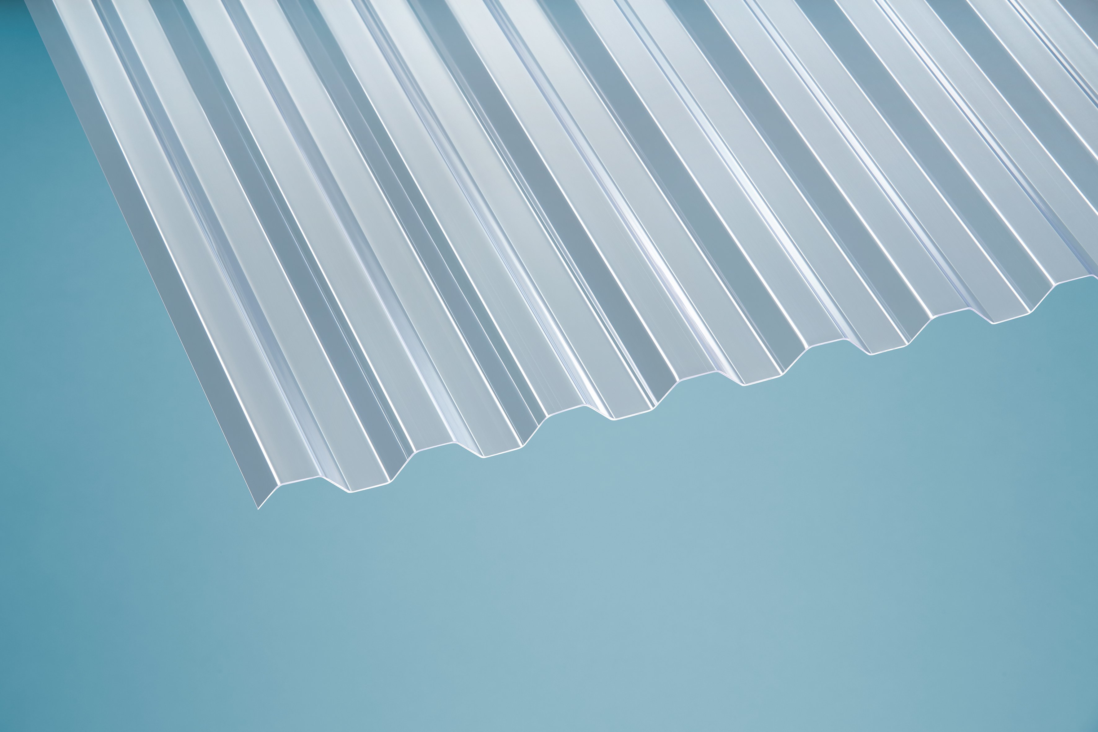 PVC Wellplatten 1,1 mm trapez klar PVC Wellplatten 1,1 mm trapez klar