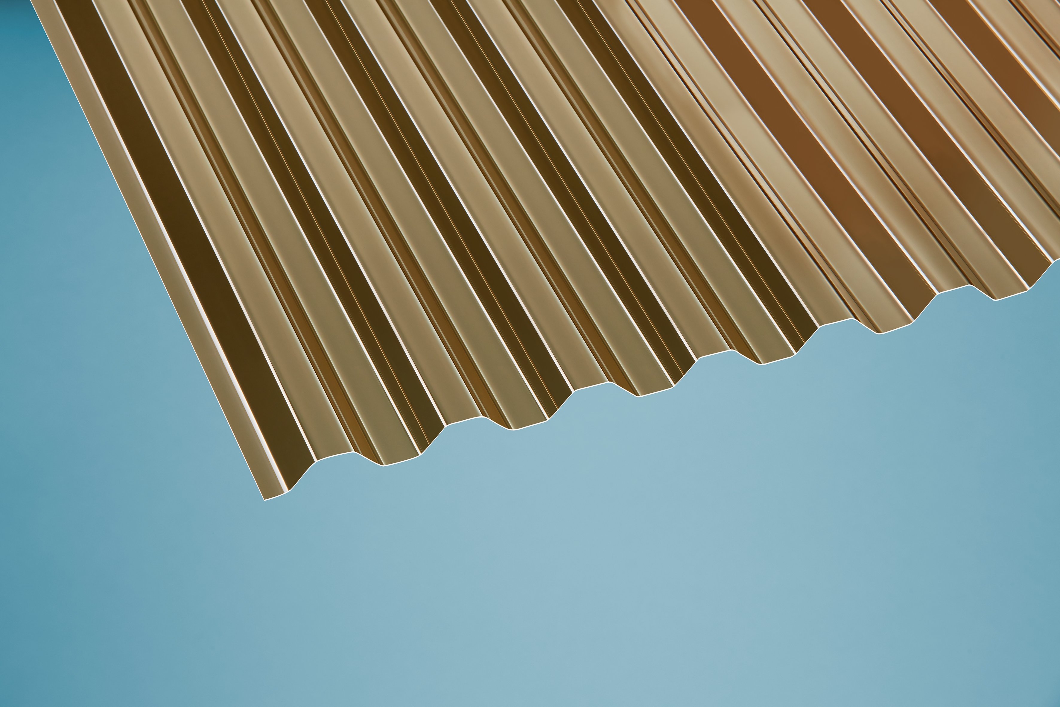 PVC Wellplatten 0,8 mm trapez bronce PVC Wellplatten 0,8 mm trapez bronce