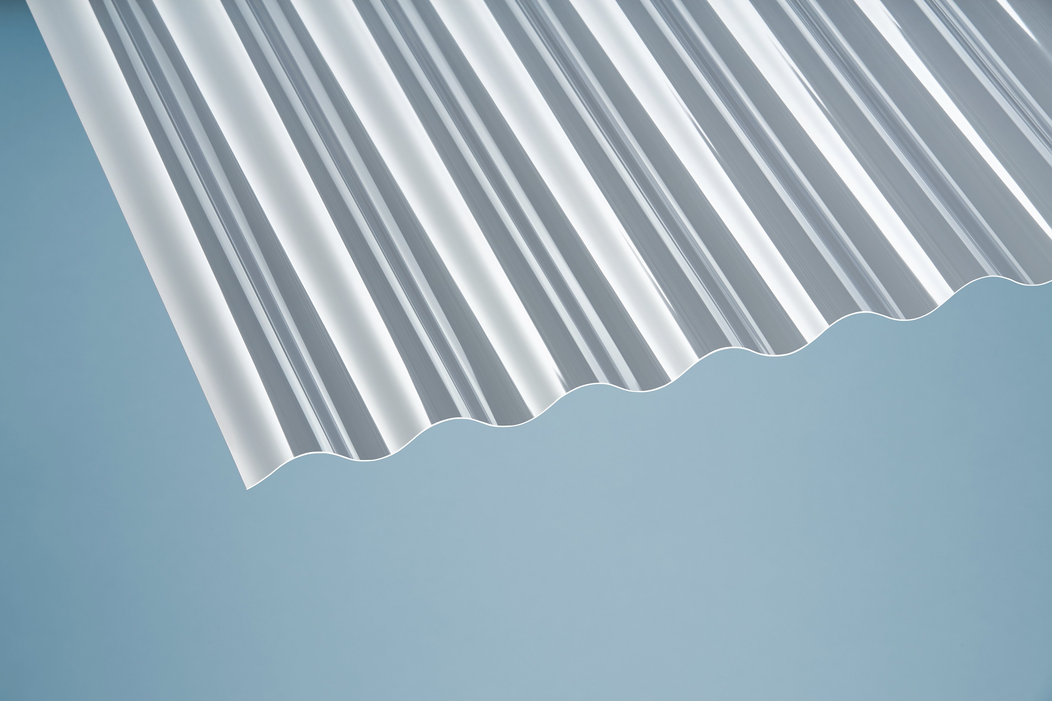 PVC Wellplatten 0,8 mm sinus klar PVC Wellplatten 0,8 mm sinus klar