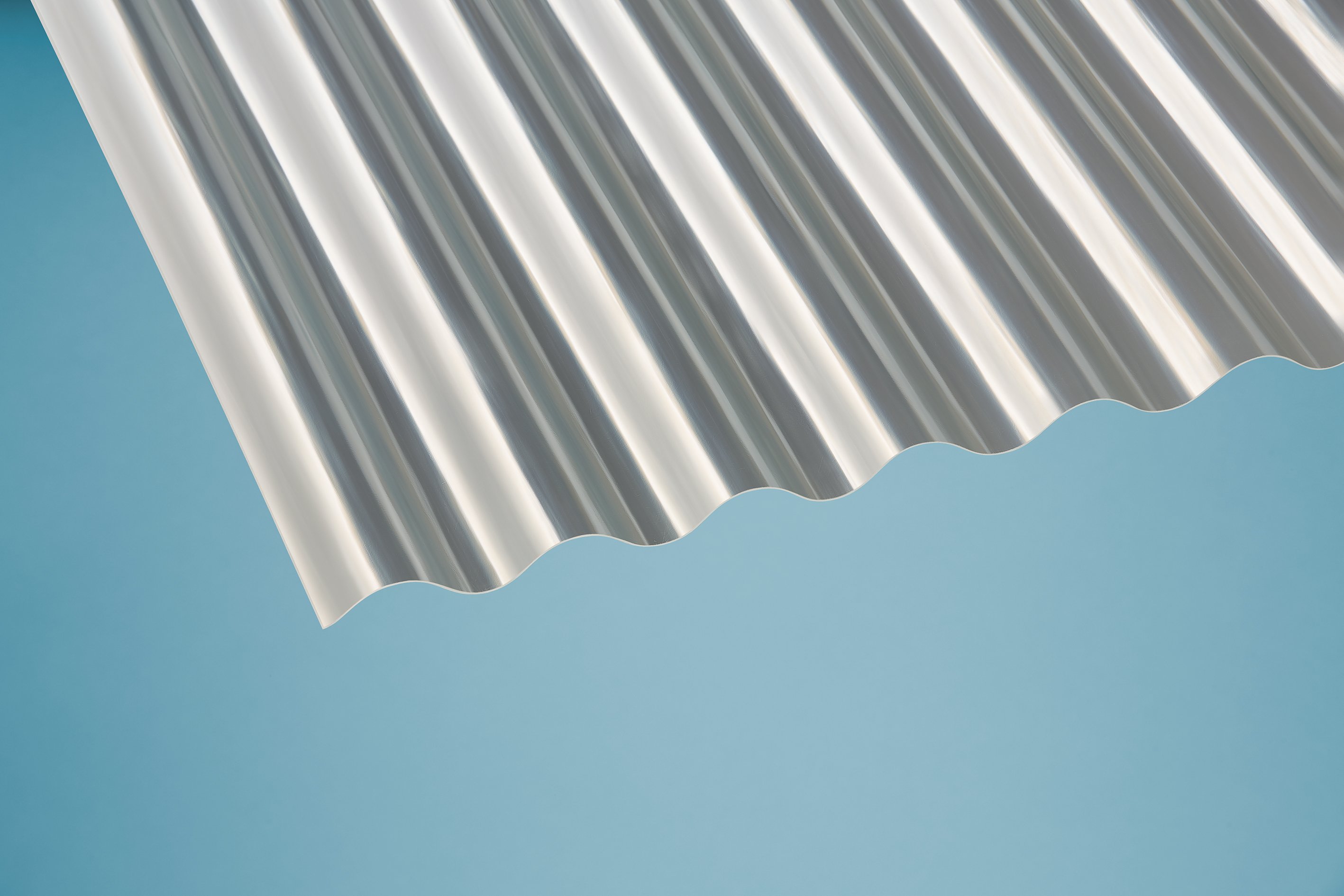 Polyester Lichtwellplatte natur Sinus 76/18 Polyester Lichtwellplatte natur Sinus 76/18