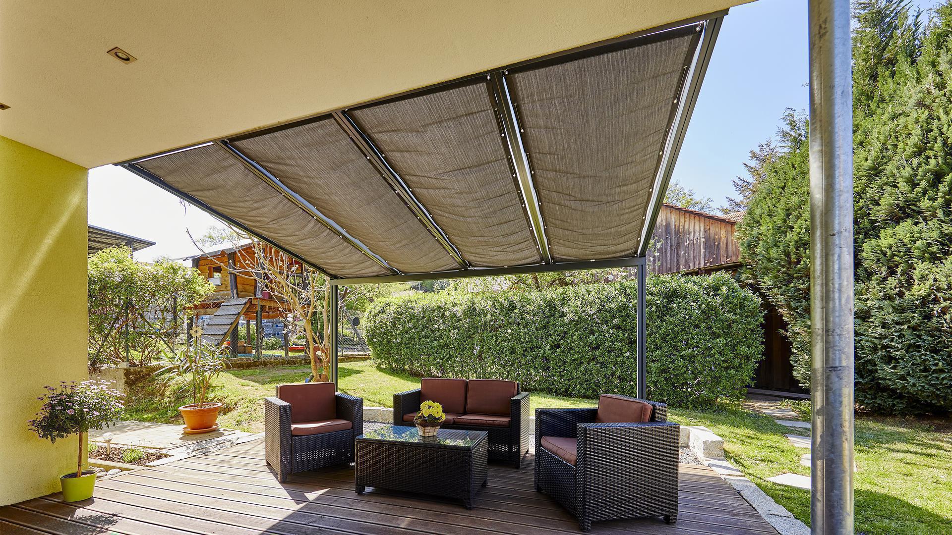 Gutta Seilspannmarkise für Terrassendach Premium und Pro