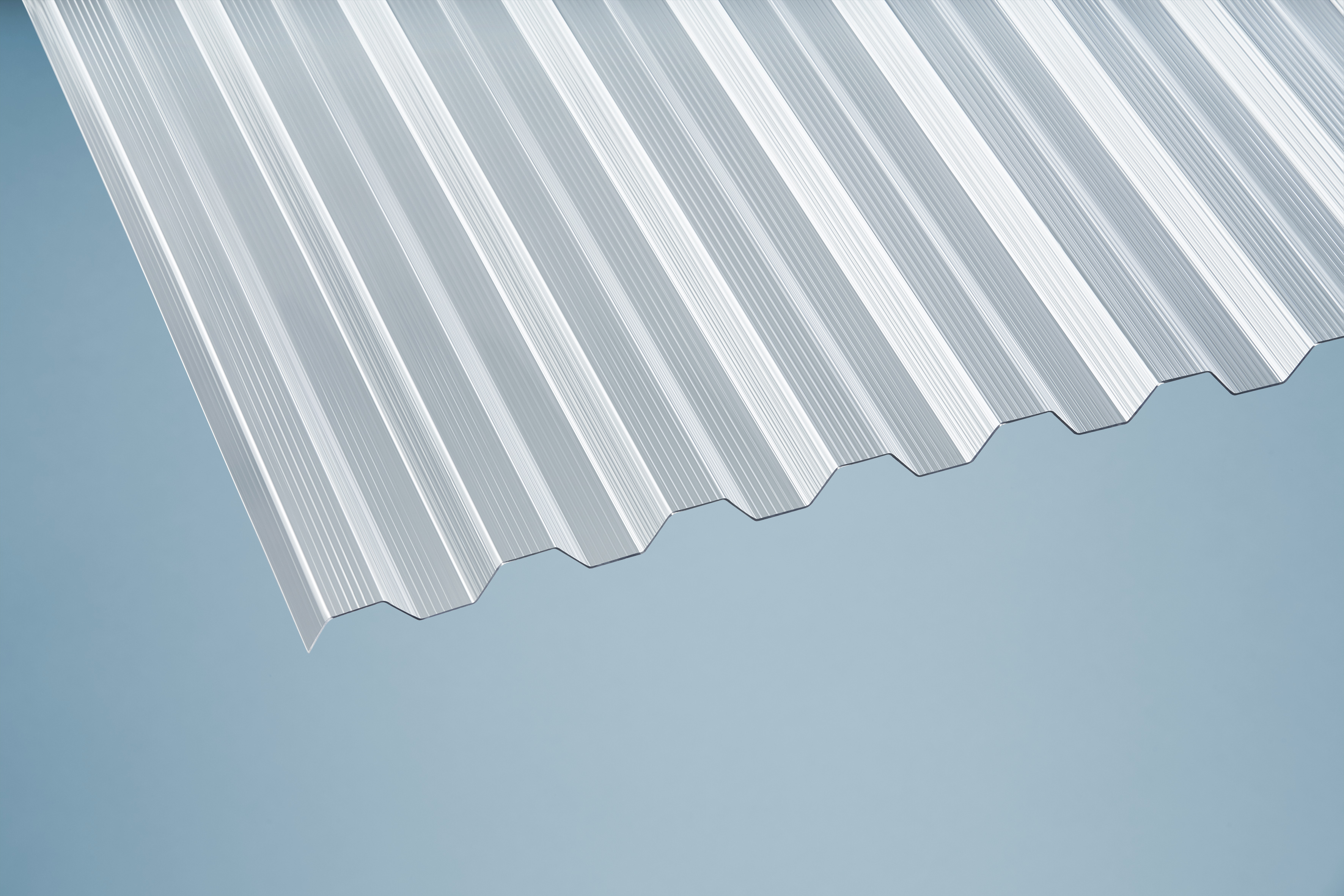 PC Profilplatten Trapez Gerillt klar 1,4 mm PC Profilplatten Trapez Gerillt klar 1,4 mm