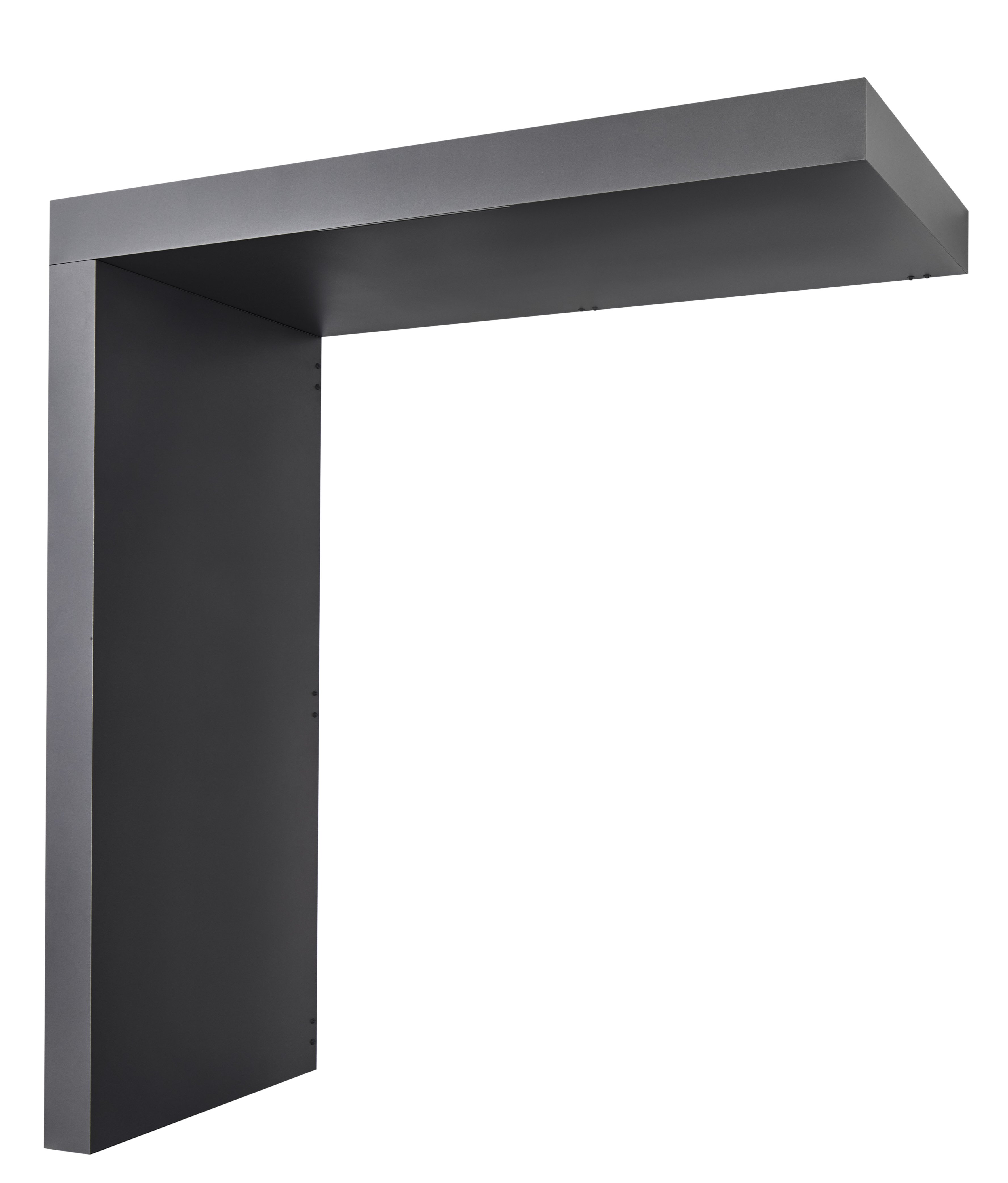 Rechteckvordach BS Plus 200 mit Seitenteil links anthrazit