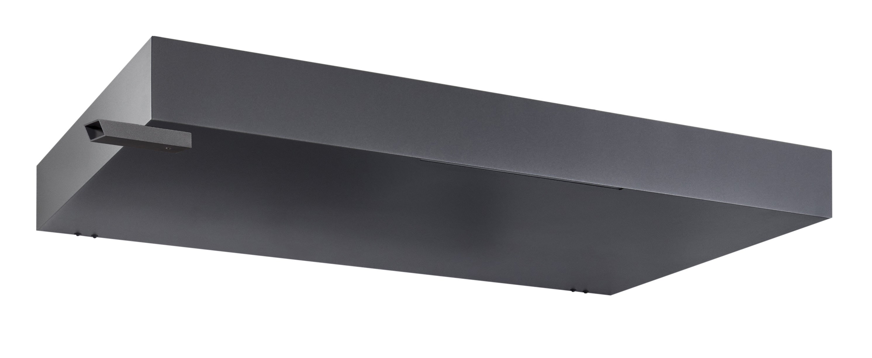 Rechteckvordach BS Plus 160 mit Wasserspeier links RAL 7016 - mittiges LED-Panel